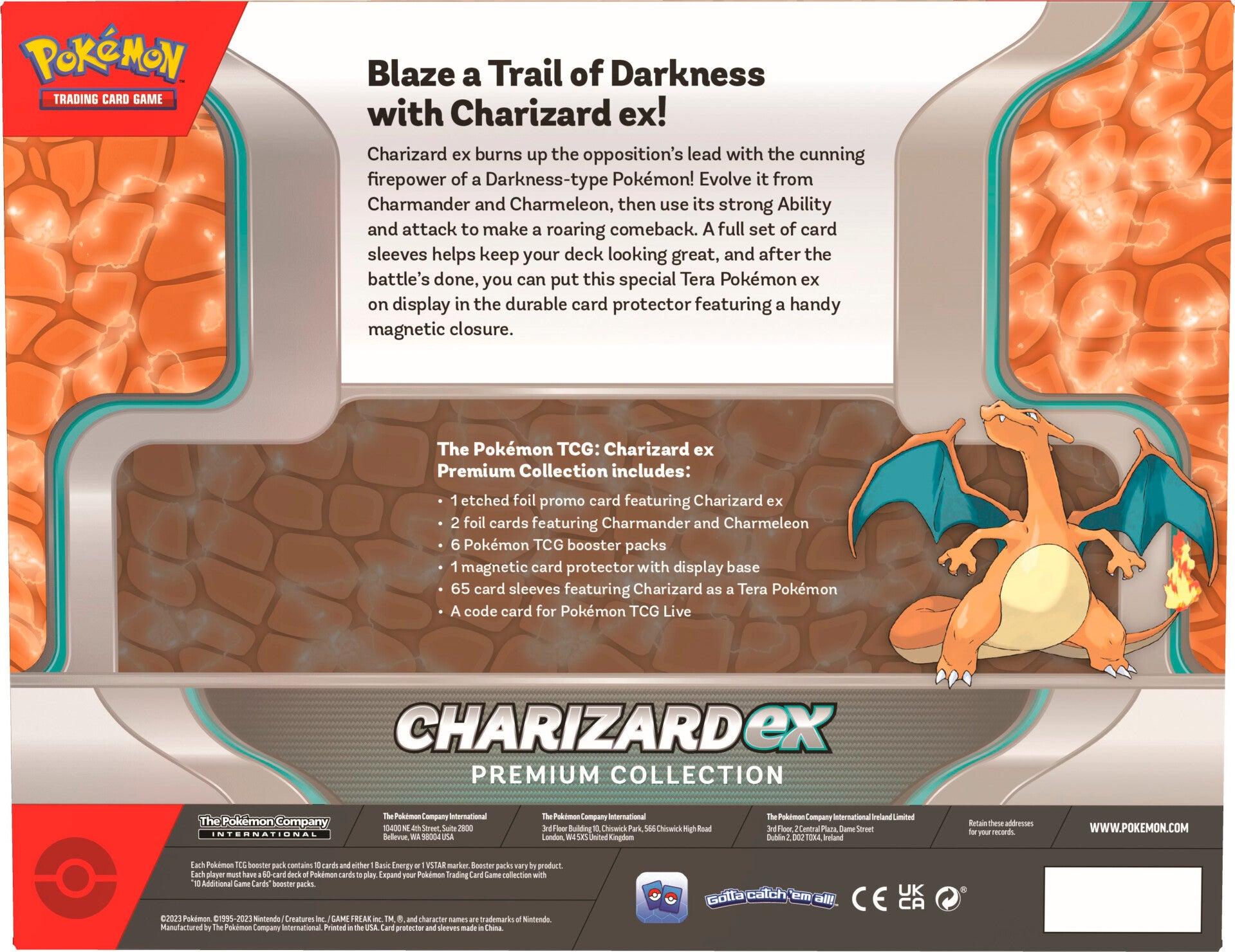 Charizard ex Premium Collection Box - tył