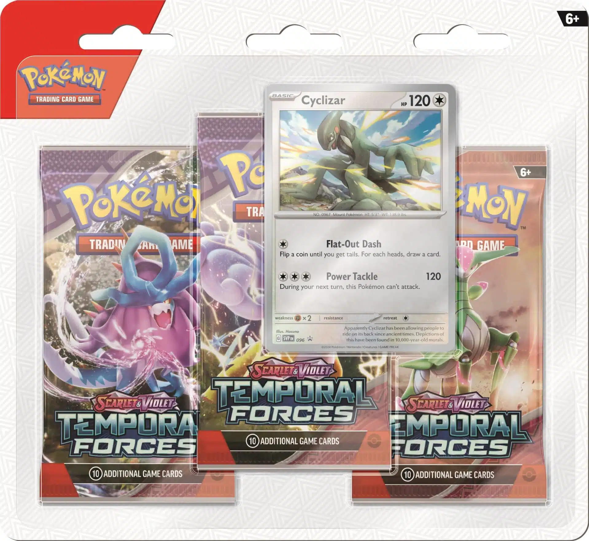 Pokemon TCG: Temporal Forces - 3-pack - Cyclizar Pokemon TCG: Temporal Forces - 3-pack - Cyclizar