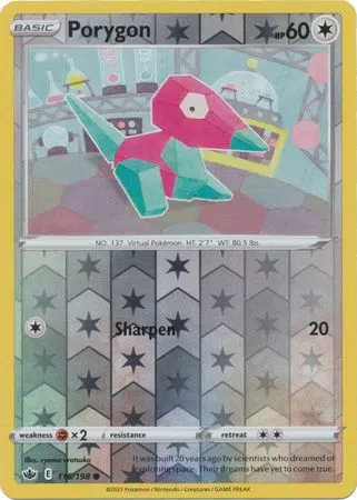 Chilling Reign - 116/198 - Porygon (Reverse Holo) Chilling Reign - 116/198 - Porygon (Reverse Holo)