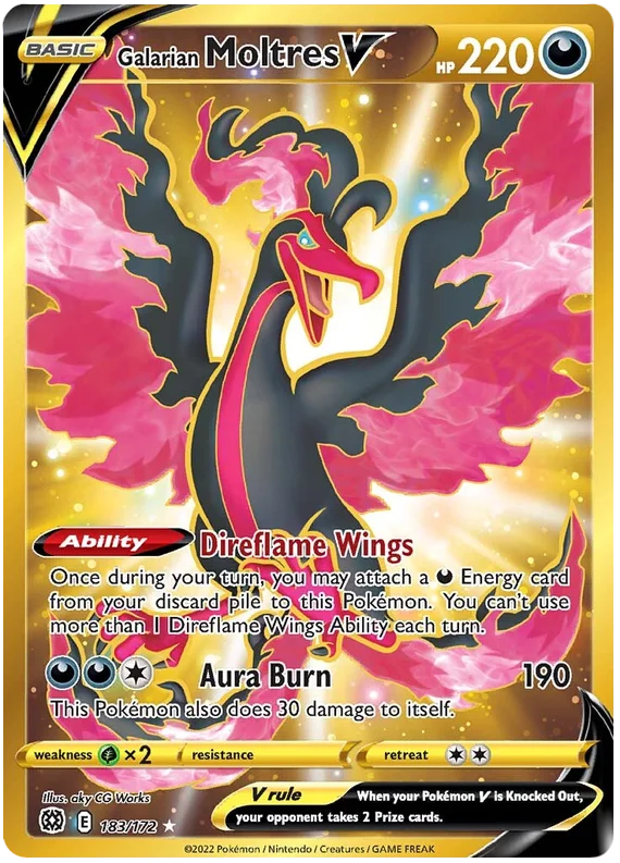 Brilliant Stars - 183/172 - Galarian Moltres V (złota)