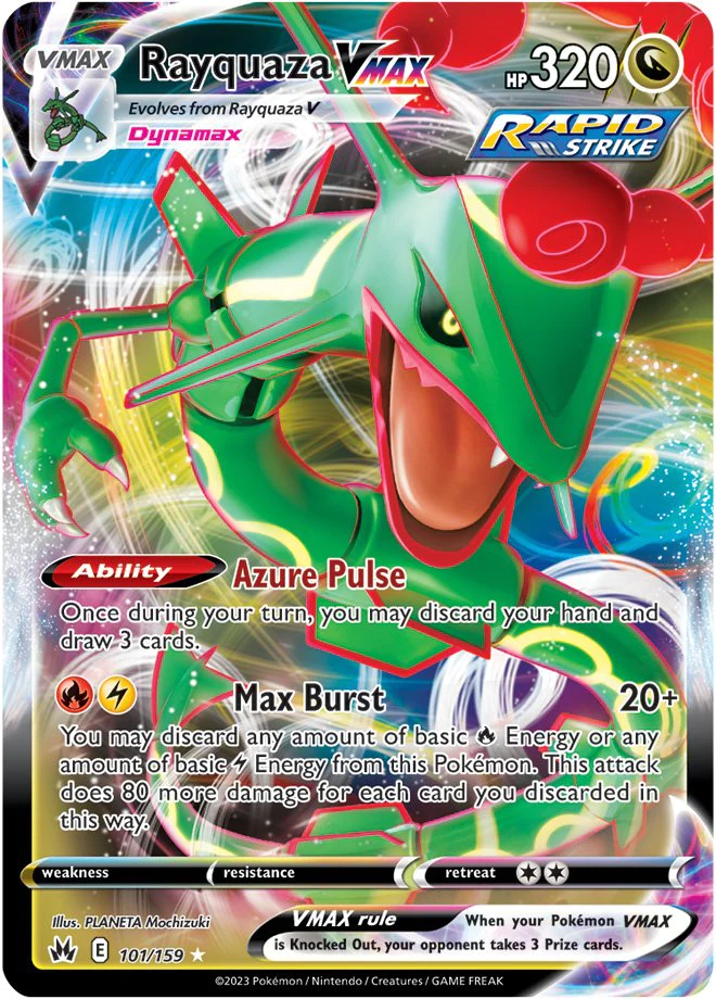 Karta Pokémon - Crown Zenith - 101/159 - Rayquaza VMAX