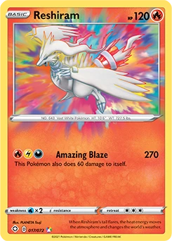 Shining Fates - 017/072 - Reshiram (Amazing)
