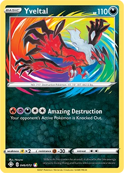 Shining Fates - 046/072 - Yveltal (Amazing)
