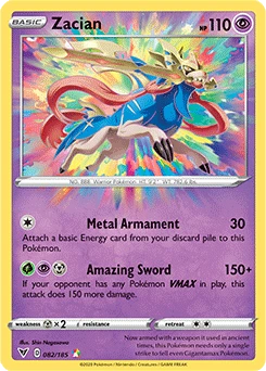 Karta Pokémon - Vivid Voltage - 082/185 - Zacian (Amazing