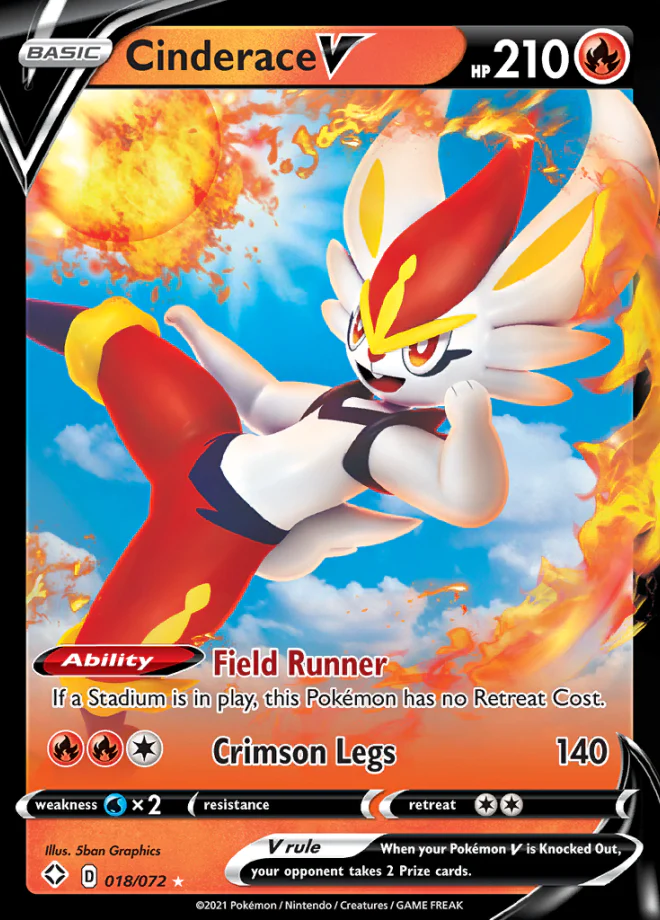 Karta Pokémon - Shining Fates - 018/072 - Cinderace V