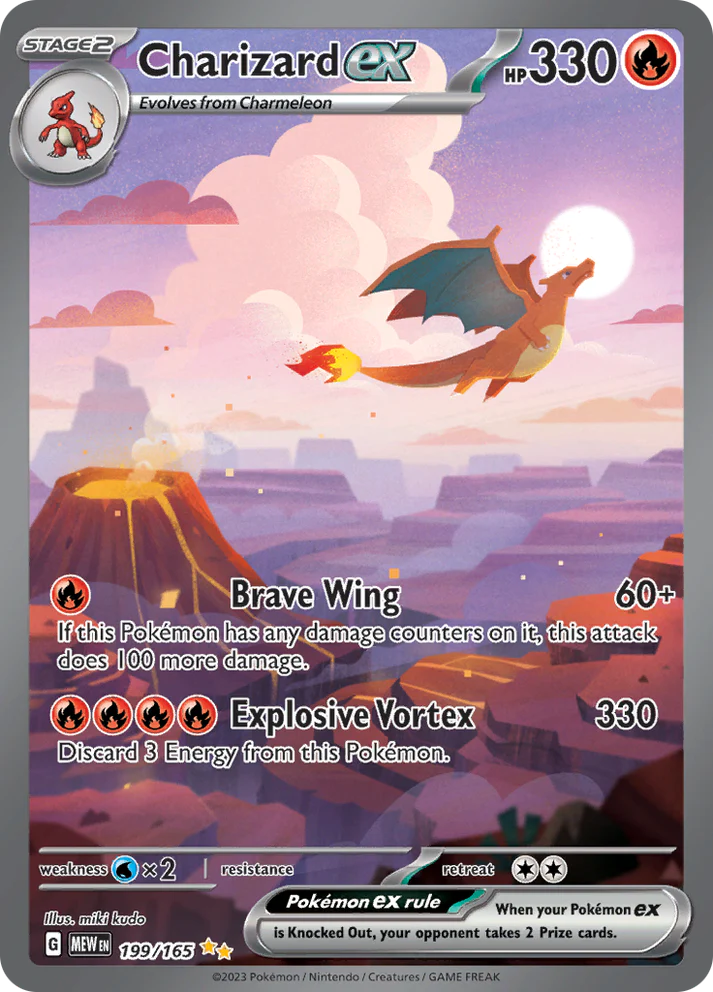 Karta Pokémon - 151 - 199/165 - Charizard ex - Pokekarty