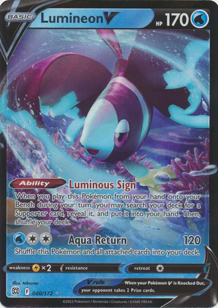 Karta Pokémon - Crown Zenith - GG39/GG70 - Lumineon V