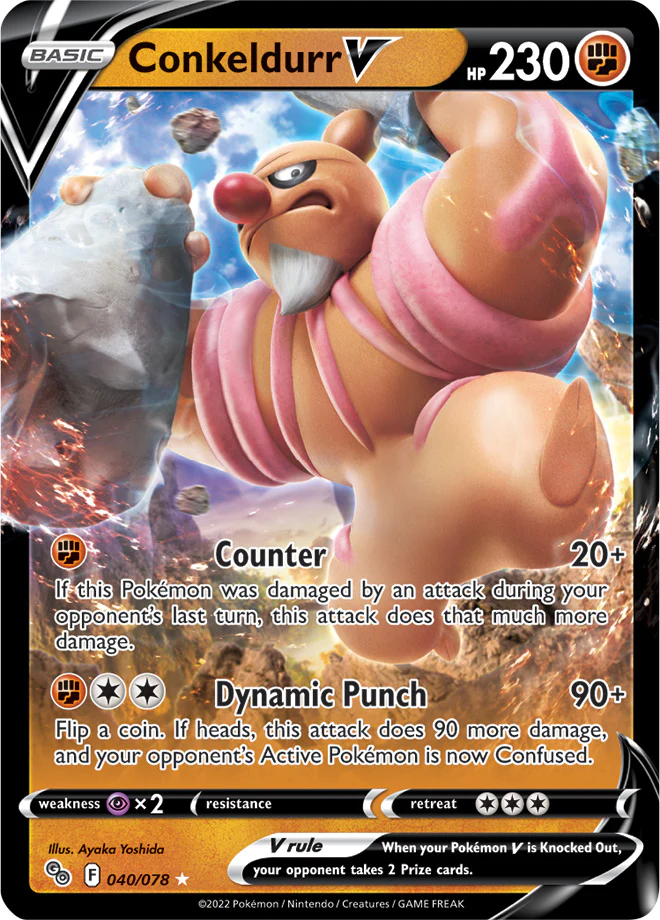 Karta Pokémon - Pokémon GO - 040/078 - Conkeldurr V - Pokekarty