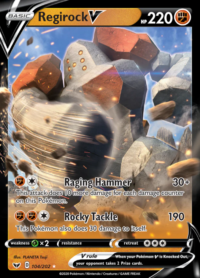 Sword & Shield - 104/202 - Regirock V