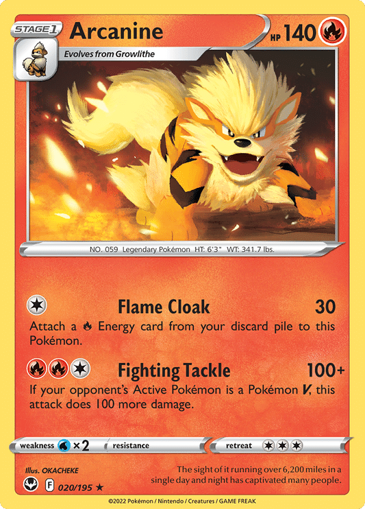 Silver Tempest - 020/195 - Arcanine