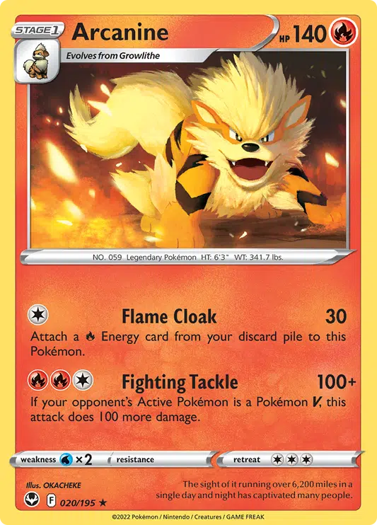 Silver Tempest - 020/195 - Arcanine