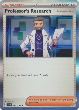 Scarlet & Violet - 190/198 - Professor's Research (Professor Turo)(Holo)