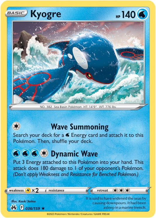 Crown Zenith - 036/159 - Kyogre (Holo)