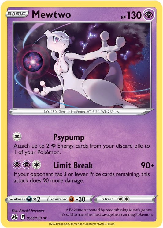 Crown Zenith - 059/159 - Mewtwo (Holo)