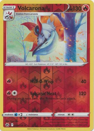 Karta Pokémon - Crown Zenith - 025/159 - Volcarona (Reverse Holo)