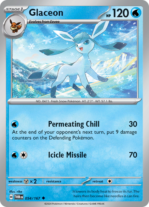 Twilight Masquerade - 054/167 - Glaceon