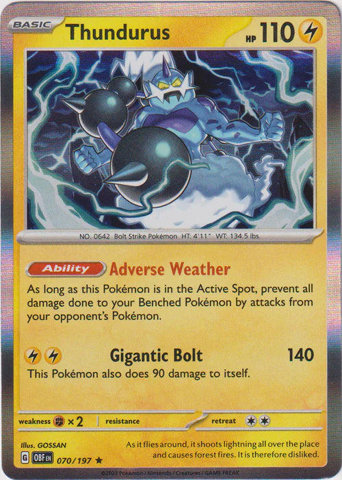 Obsidian Flames - 070/197 - Thundurus (Holo)