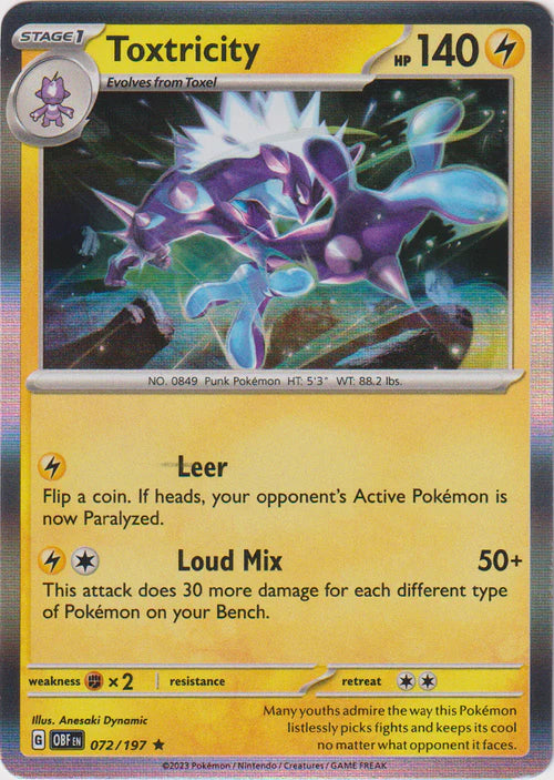 Obsidian Flames - 072/197 - Toxtricity (Holo)