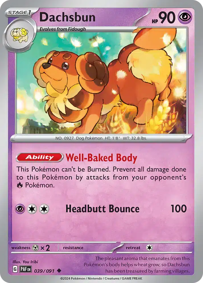 Karta Pokémon - Paldean Fates - 039/091 - Dachsbun - Pokekarty
