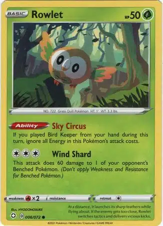 Shining Fates - 006/072 - Rowlet
