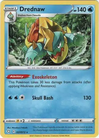 Karta Pokémon - Stellar Crown - 044/142 - Drednaw (Reverse
