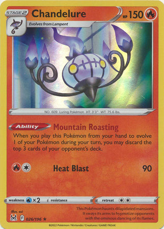 Lost Origin - 026/196 - Chandelure (Holo)