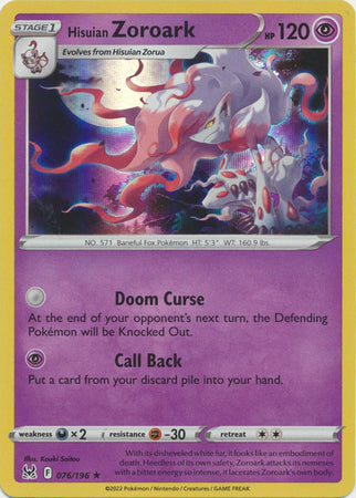 Lost Origin - 076/196 - Hisuian Zoroark (Holo)