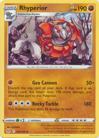 Lost Origin - 091/196 - Rhyperior