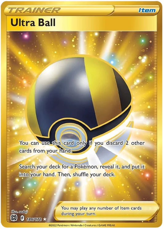 Karta Pokémon - Brilliant Stars - 186/172 - Ultra Ball (złota)