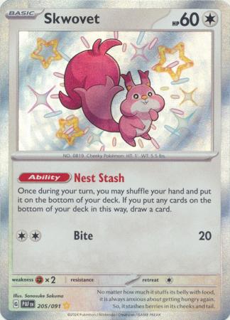 Paldean Fates - 205/091 - Skwovet Paldean Fates - 205/091 - Skwovet