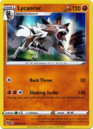 Champion's Path - 030/073 - Lycanroc (Holo)
