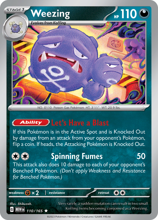 151 - 110/165 - Weezing (Holo)