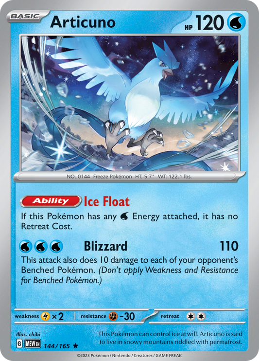 151 - 144/165 - Articuno (Holo)