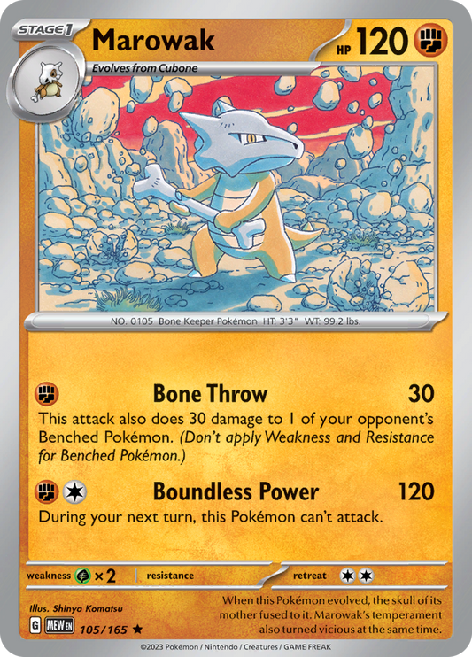 151 - 105/165 - Marowak (Holo)