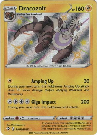 Karta Pokémon - Shining Fates - SV045/SV122 - Dracozolt