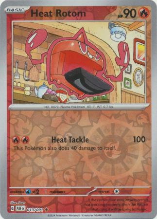 Karta Pokémon - Paldean Fates - 013/091 - Heat Rotom (Reverse Holo)