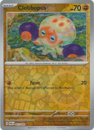 Karta Pokémon - Paldean Fates - 051/091 - Clobbopus (Reverse Holo)