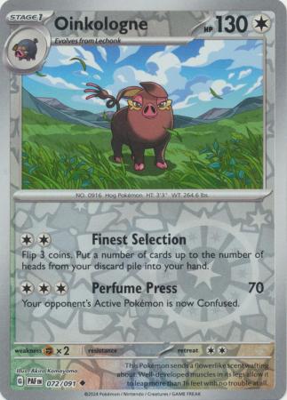 Karta Pokémon - Paldean Fates - 072/091 - Oinkologne (Reverse Holo)