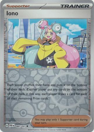 Karta Pokémon - Paldean Fates - 080/091 - Iono (Reverse Holo)