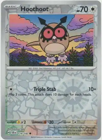Stellar Crown - 114/142 - Hoothoot (Reverse Holo)