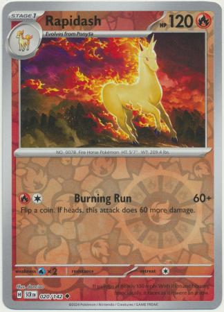 Stellar Crown - 020/142 - Rapidash (Reverse Holo)