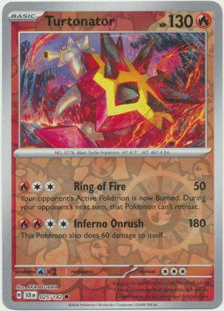 Stellar Crown - 025/142 - Turtonator (Reverse Holo)