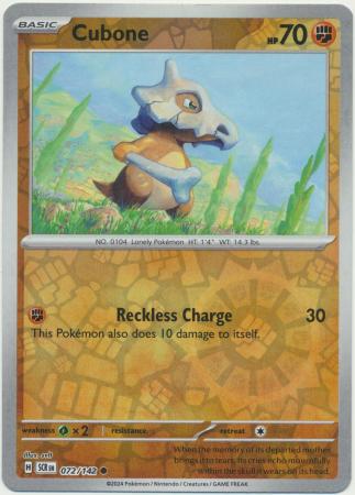 Stellar Crown - 072/142 - Cubone (Reverse Holo)