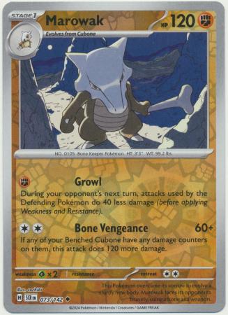 Stellar Crown - 073/142 - Marowak (Reverse Holo)