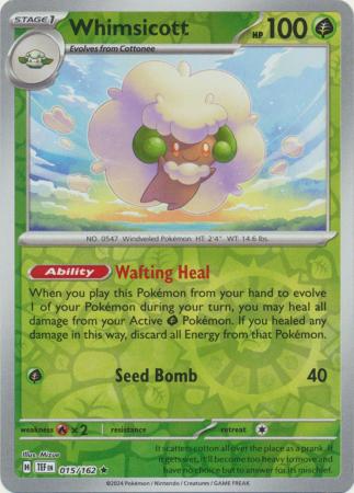 Karta Pokémon - Temporal Forces - 015/162 - Whimsicott (Reverse Holo)
