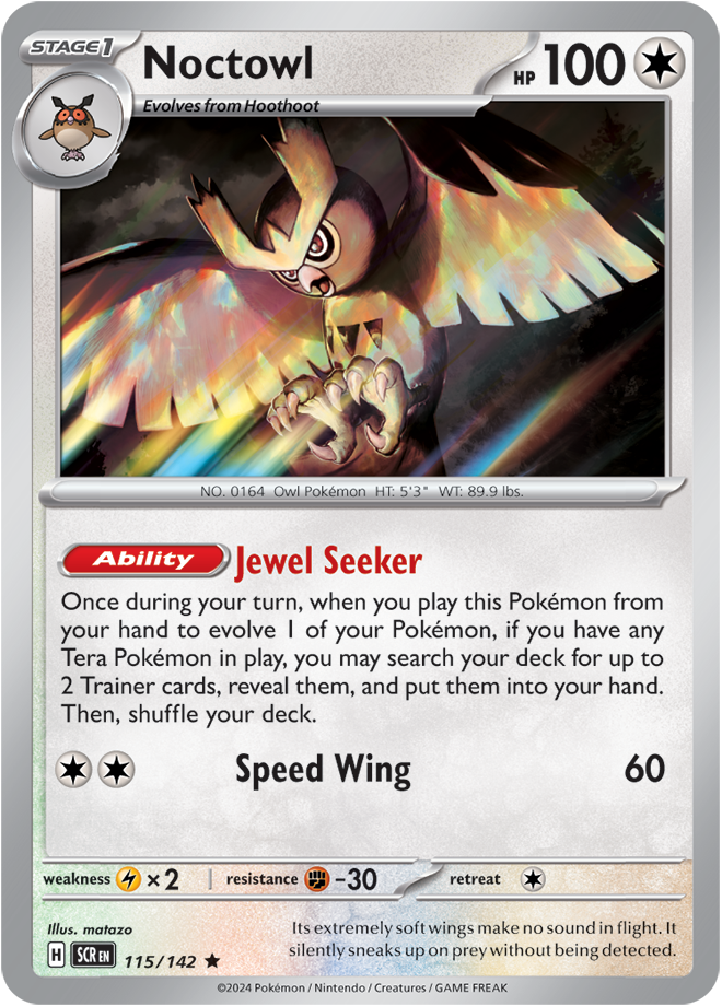 Stellar Crown - 115/142 - Noctowl (Holo)