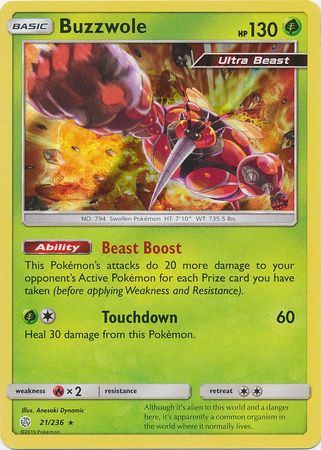Cosmic Eclipse - 021/236 - Buzzwole (Holo)