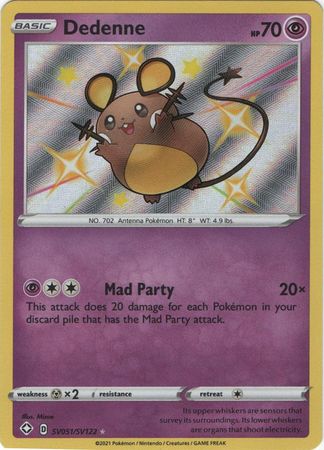 Karta Pokémon - Shining Fates - SV051/SV122 - Dedenne