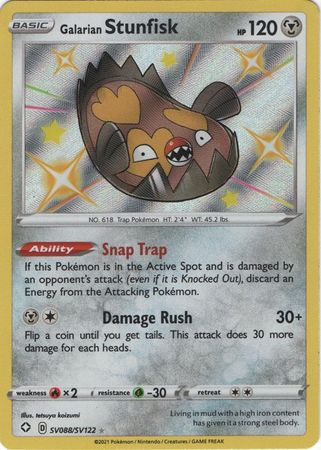 Karta Pokémon - Shining Fates - SV088/SV122 - Galarian Stunfisk