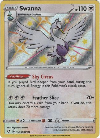 Karta Pokémon - Shining Fates - SV096/SV122 - Swanna